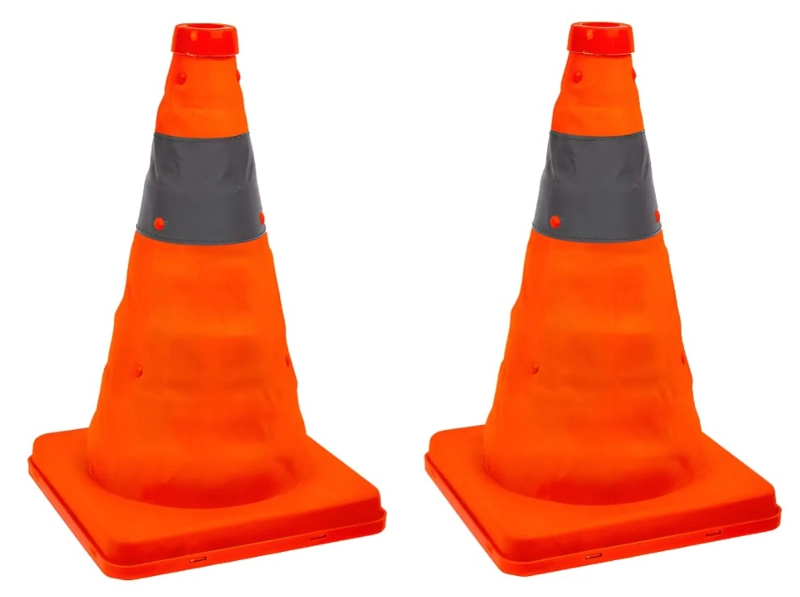 X2 CONO DE EMERGENCIA RETRACTIL REFLECTANTE PORTATIL 40CM - 1
