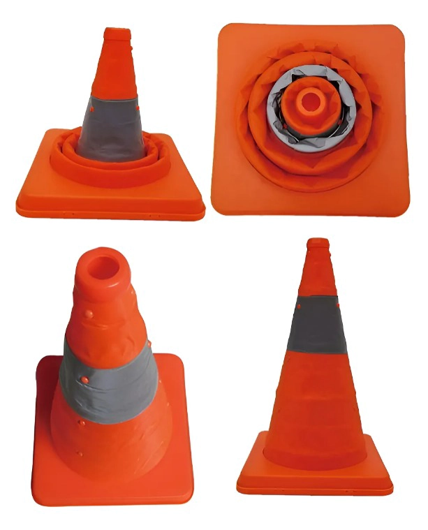 X2 CONO DE EMERGENCIA RETRACTIL REFLECTANTE PORTATIL 40CM - 2
