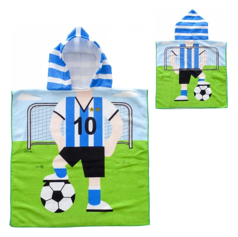 TOALLA DE MICROFIBRA PARA NIÑOS CON CAPUCHA TIPO PONCHO - 2
