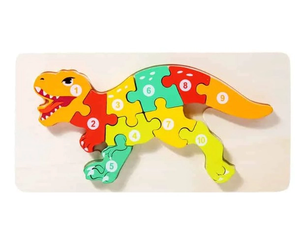 ROMPECABEZAS DE MADERA PARA NIÑOS DE TIRANOSAURIO - 1