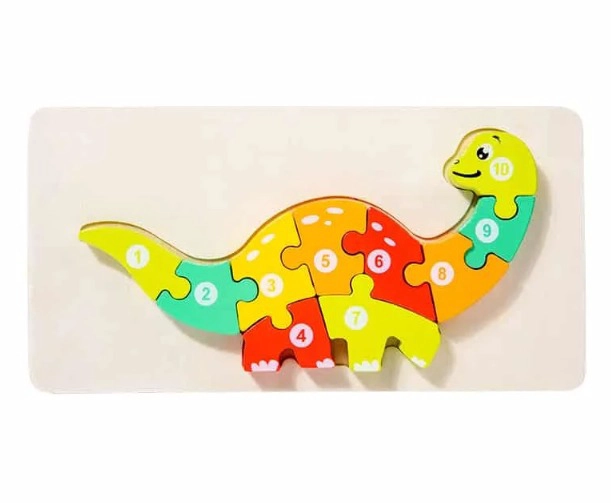 ROMPECABEZAS DE MADERA PARA NIÑOS DE DINOSAURIO - 1