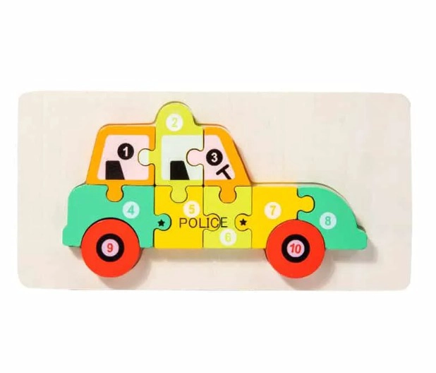ROMPECABEZAS DE MADERA PARA NIÑOS DE AUTO - 1