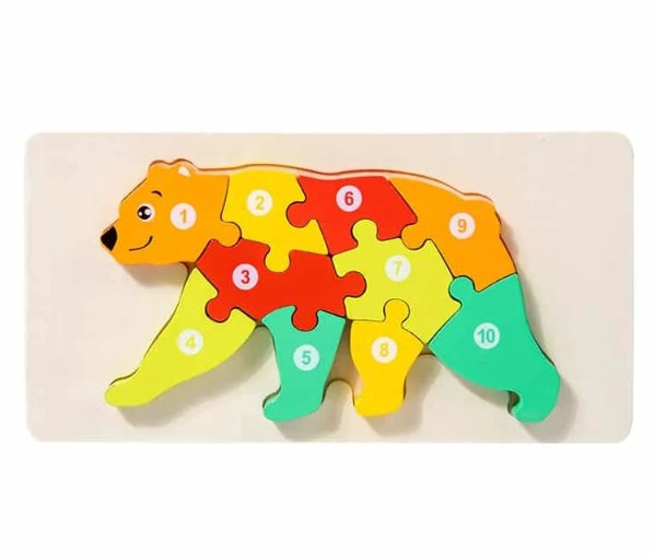 ROMPECABEZAS DE MADERA PARA NIÑOS DE OSO - 1