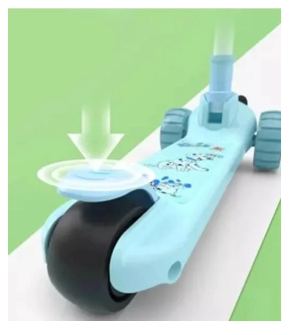 SCOOTER MONOPATIN 3 VERDE RUEDAS CERDITO AJUSTABLE CON RUEDAS LUCES - 3