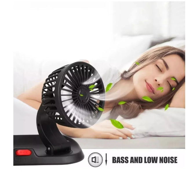 VENTILADOR DOBLE USB AUTO CASA OFICINA 360° ROTACION - 8