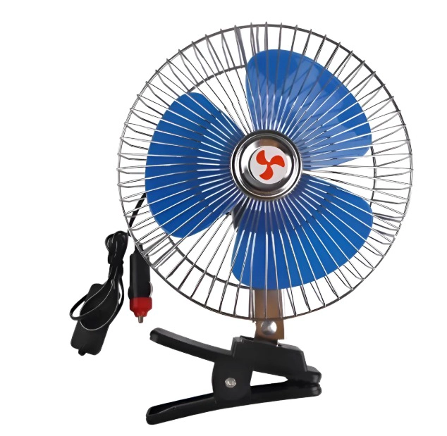 VENTILADOR PARA AUTO FURGON AUTOMOVIL 12V OSCILANTE 18CM - 1