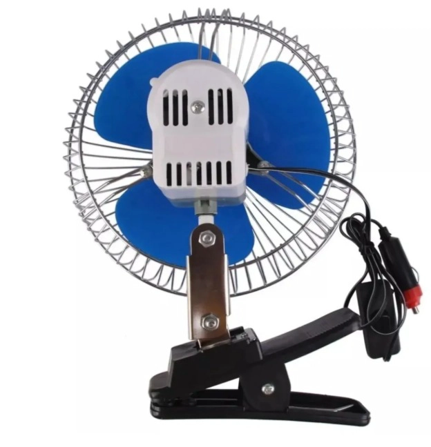 VENTILADOR PARA AUTO FURGON AUTOMOVIL 12V OSCILANTE 18CM - 4