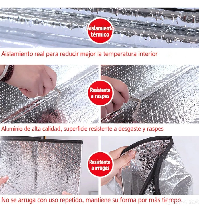 PROTECTOR SOLAR PARABRISA SOMBRILLA TAPA SOL AUTO 140X70 CM - 2