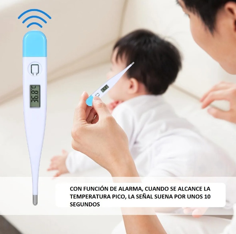 TERMOMETRO DIGITAL LCD TEMPERATURA BEBE NIÑOS AZUL - 4