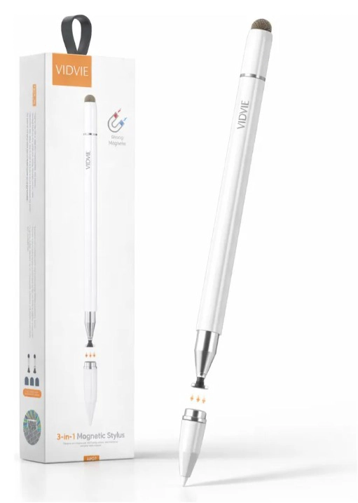 LAPIZ CAPACITIVO 3 EN 1 MAGNETICO STYLUS UNIVERSAL BLANCO - 3