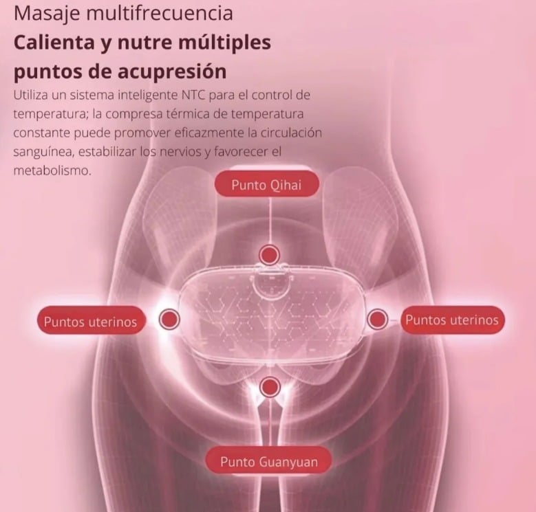 MASAJEADOR MENSTRUALES GUATERO ALIVIO COLICOS CALENTADOR USB BLANCO - 4