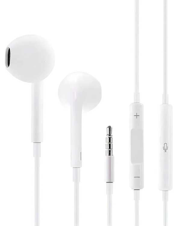 AUDIFONOS MANOS LIBRES PARA CELULAR JACK 3.5MM COLOR BLANCO LUZ BLANCO - 4