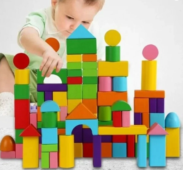 JUEGO DE BLOQUES DE CONSTRUCCION MADERA NIÑOS REGALOS 100 PIEZAS - 3