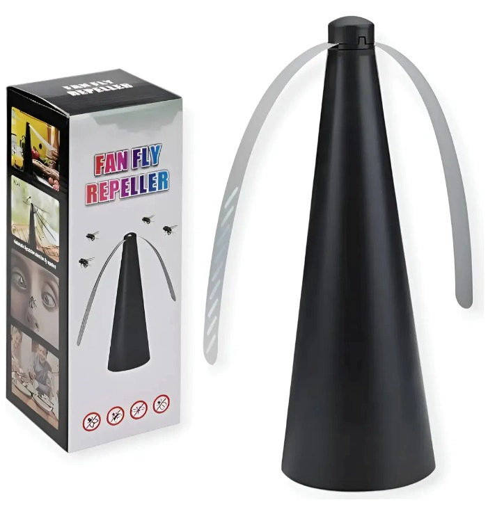 ESPANTA MOSCAS VENTILADOR ELECTRICO PORTATIL HELICE REPELENTE - 4