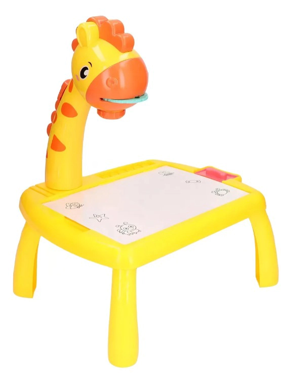 MINI PROYECTOR MESA DE DIBUJO PARA NIÑOS JIRAFA JUGUETE DIDACTICO AMARILLO - 1