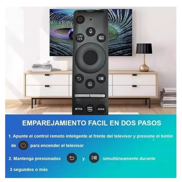CONTROL SMART TV IRM RM-09664 CON COMANDO DE VOZ COMPATIBLE SAMSUNG - 4