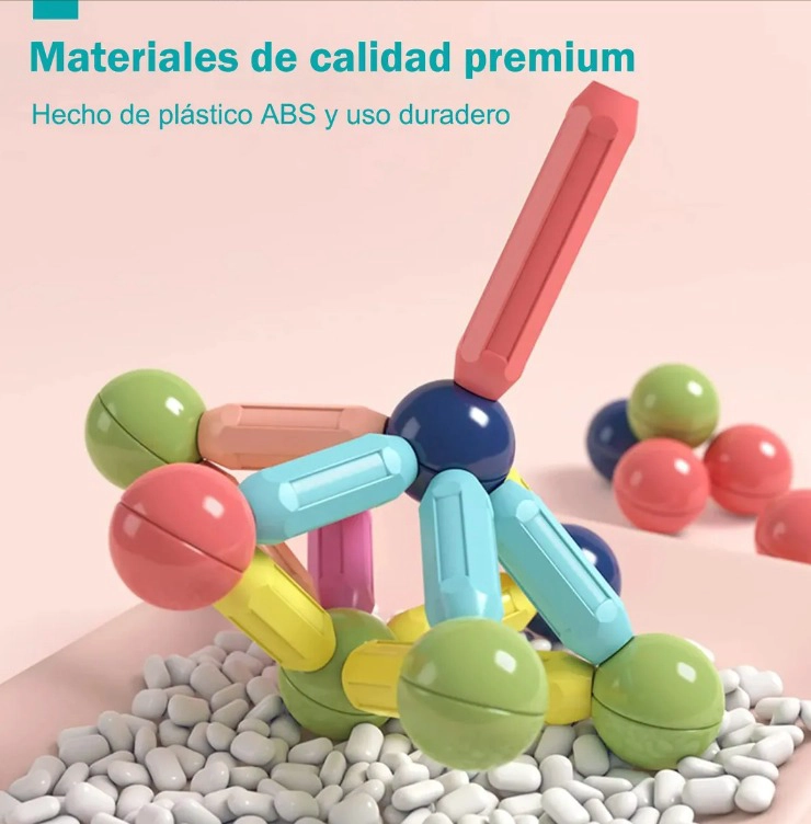 JUGUETE DIDACTICO  VARILLAS MAGNE TICOS 25 PIEZAS - 2
