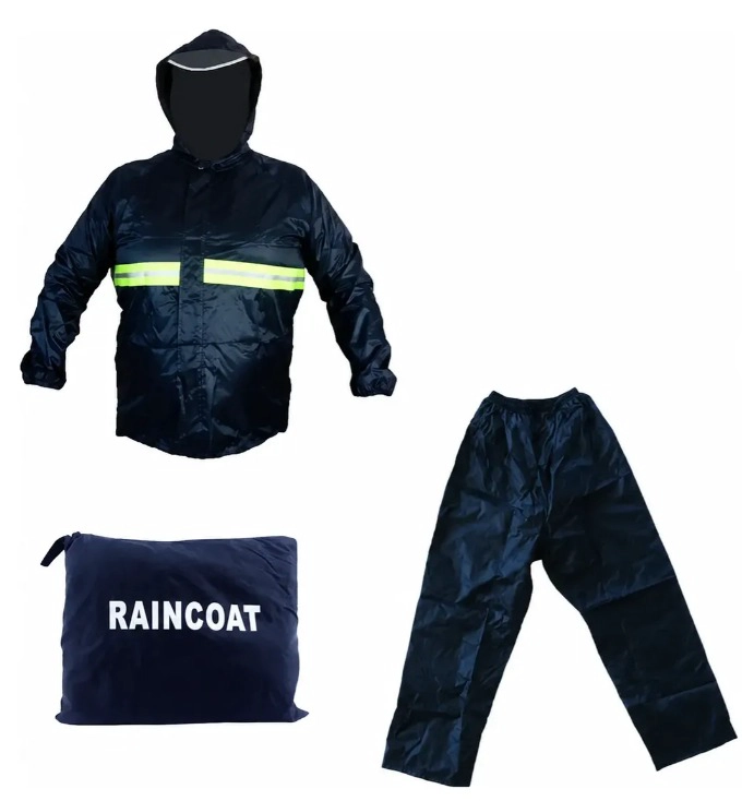 TRAJE DE LLUVIA IMPERMEABLE REFLECTANTE PARA MOTOCICLISTAS - 1