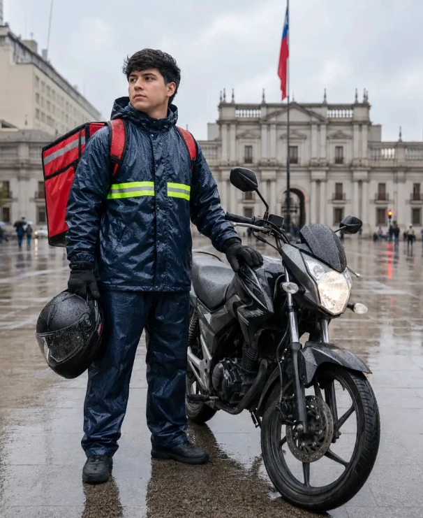 TRAJE DE LLUVIA IMPERMEABLE REFLECTANTE PARA MOTOCICLISTAS - 4