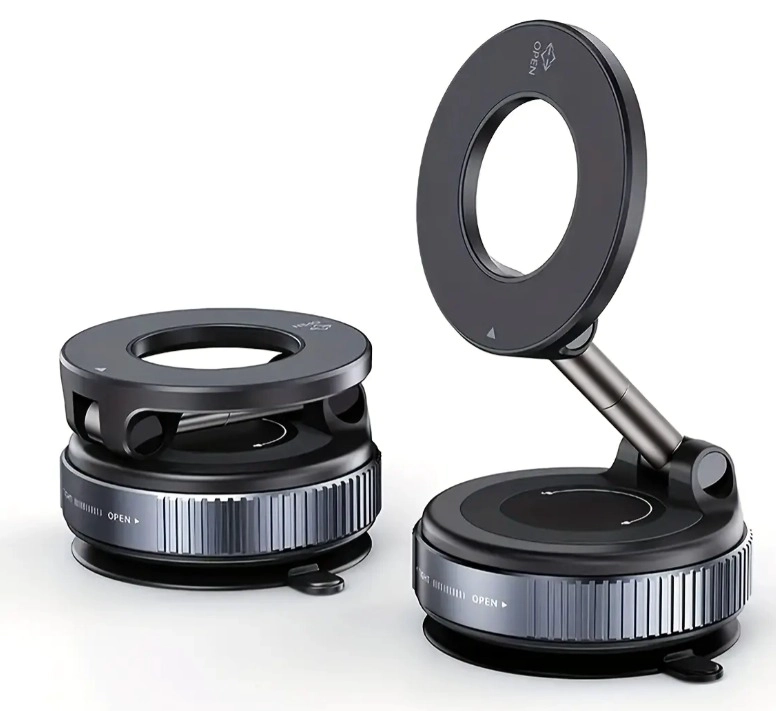 SOPORTE MAGNE TICO GIRATORIO PARA TELE FONO CELULAR  K007 NEGRO - 1