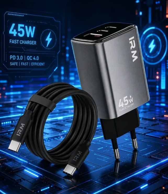 CARGADOR 45W 3 PUERTOS PD COMPATIBLE CON SAMSUNG XIAOMI - 2