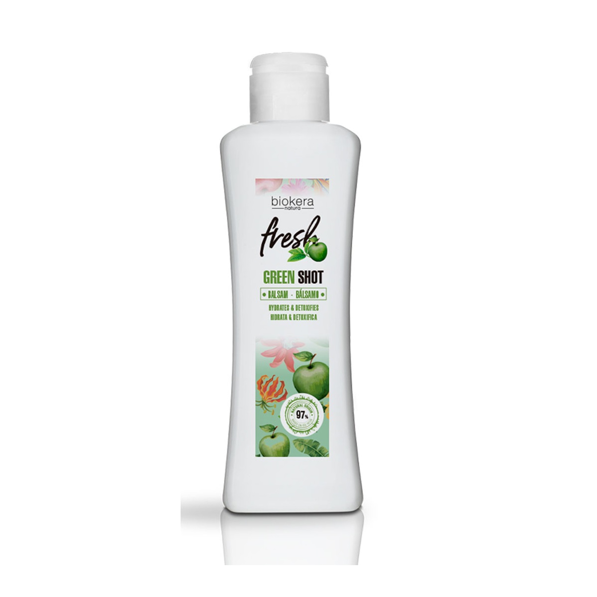 ACONDICIONADOR SALERM NATURAL VEGANO GREEN SHOT BIOKERA SIN SULFATOS - 1