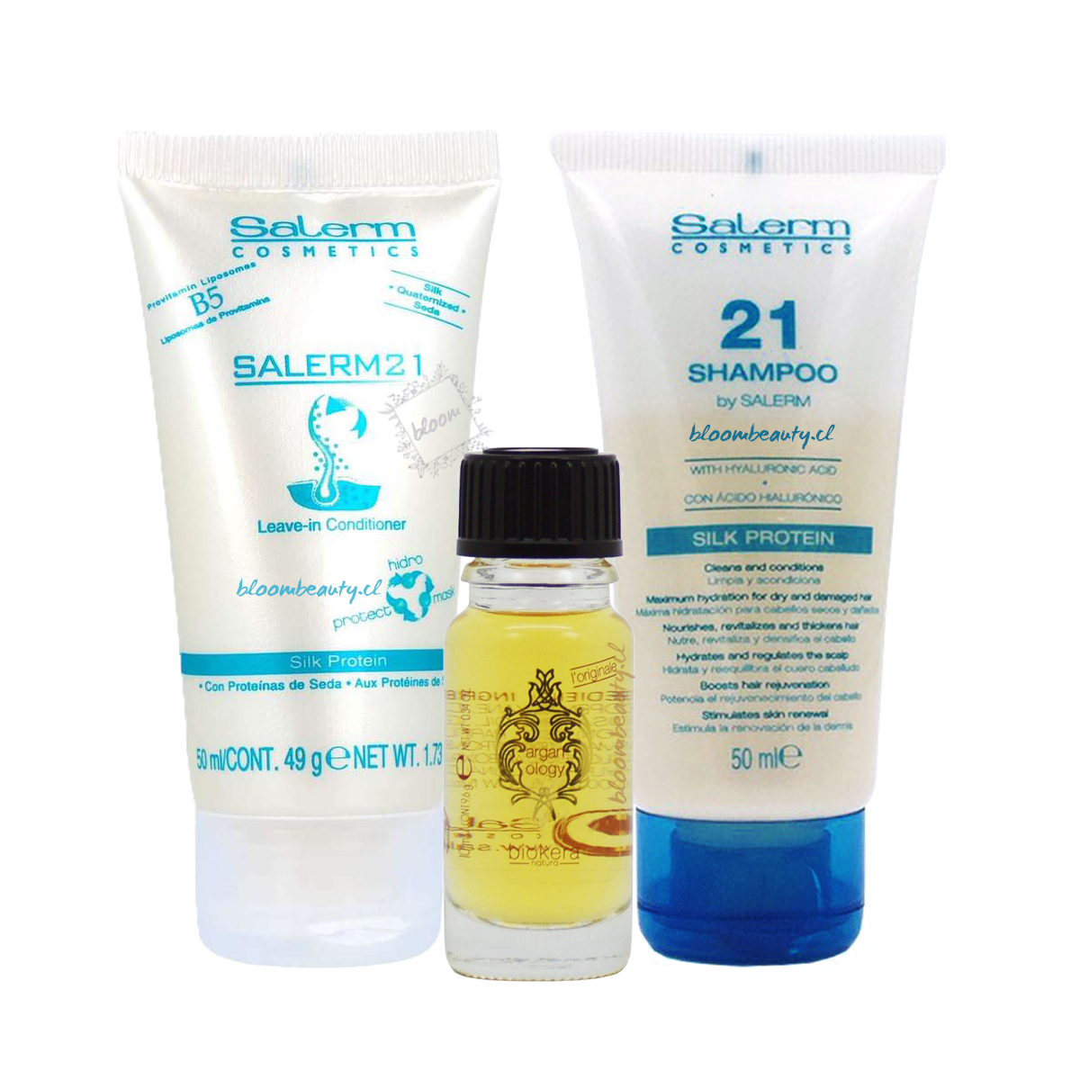 SALERM 21 KIT MINI SHAMPOO + CREMA + ACEITE DE ARGAN BIOKERA - 1
