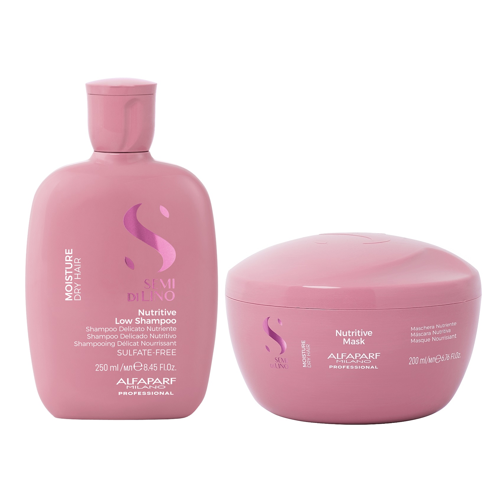 ALFAPARF KIT SHAMPOO + MASCARILLA NUTRICION SEMI DI LINO - 1