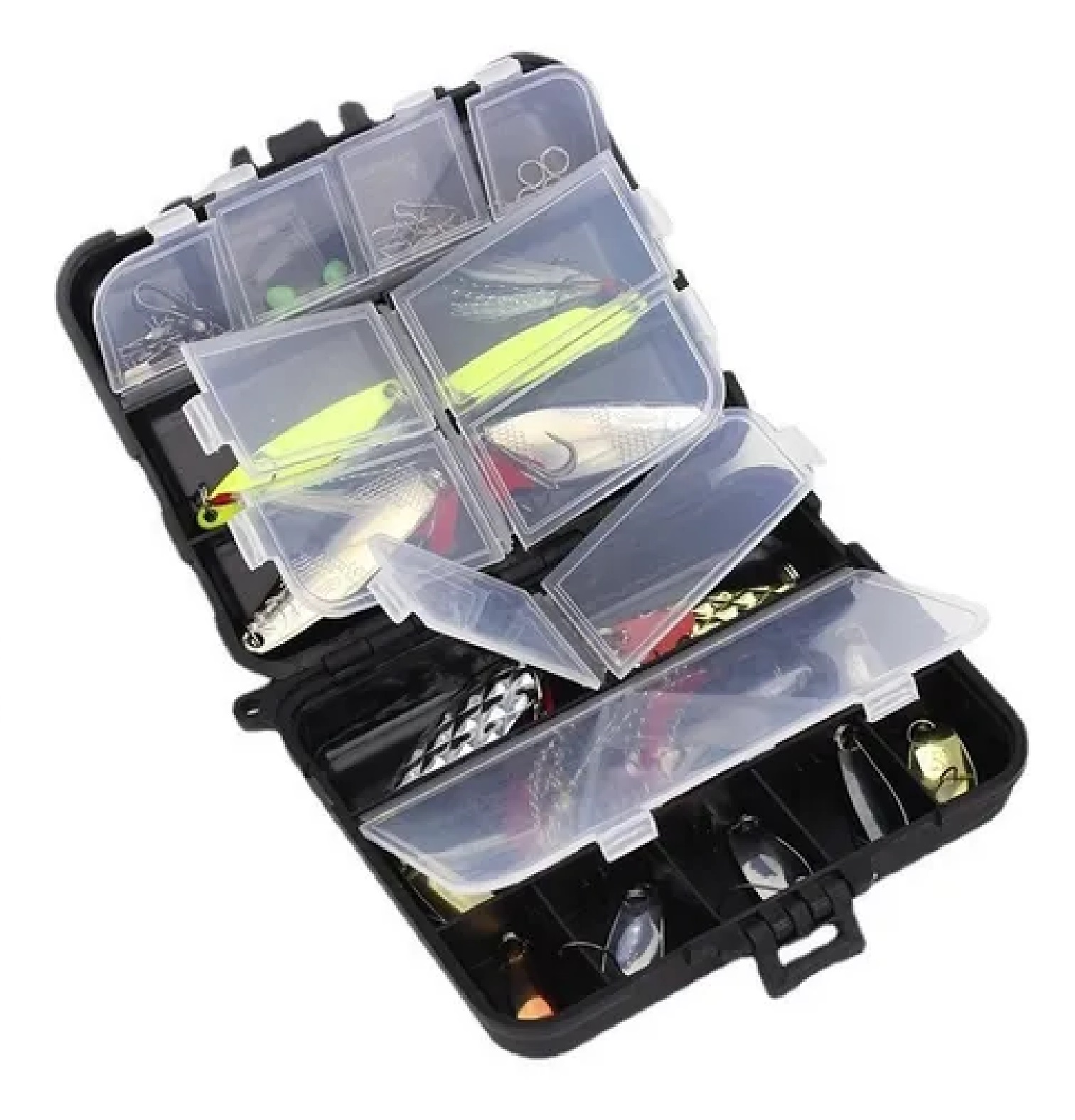 KIT SEÑUELOS JUEGO PESCA ACCESORIOS 36 PIEZAS - 1