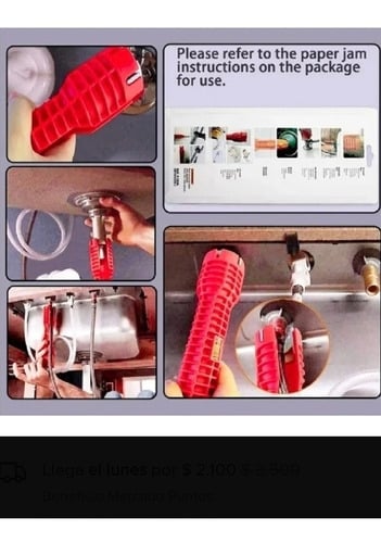 LLAVE MULTIFUNCIONAL DE REPARACIÓN DE LAVABOS Y BAÑO - 2