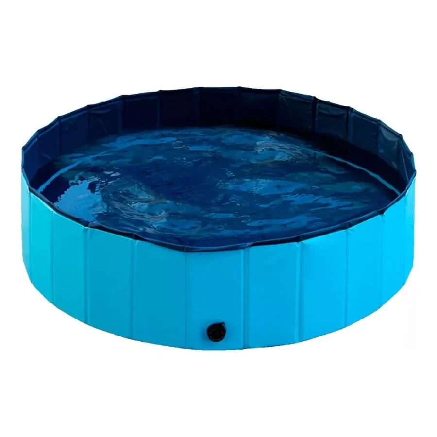 PISCINA ANGELES DEL HOGAR PLEGABLE PARA PERROS MASCOTAS VERANO 80X20 CM - 4