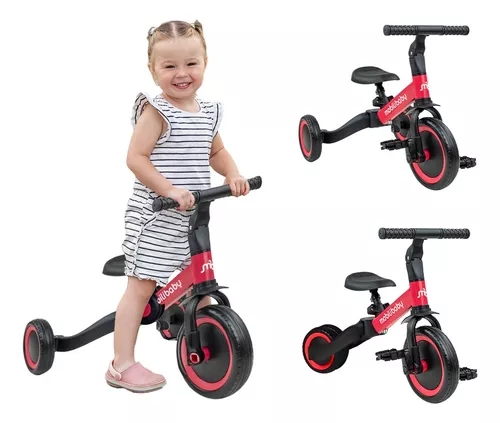BICICLETA DE EQUILIBRIO ANGELES DEL HOGAR Y TRICICLO 3 EN 1 PLEGABLE - 2