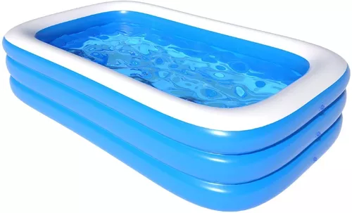 PISCINA INFLABLE ANGELES DEL HOGAR VERANO AGUA FAMILIA 200X120X50 CM NIÑOS - 1