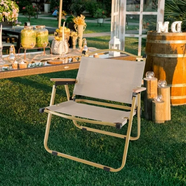 SILLA PLEGABLE ANGELES DEL HOGAR LISO BEIGE ACAMPAR PLAYA O PISCINA - 2