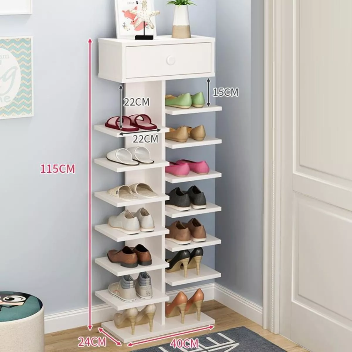 ZAPATERO ORGANIZADOR ESTANTE ZAPATOS 14 PCS - 3