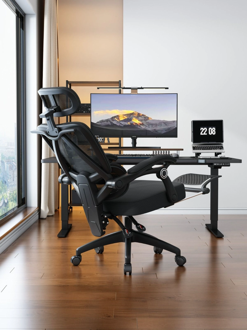 SILLA OFICINA ANGELES DEL HOGAR LIBRE DISPOSICIÓN ACERO INOX ERGONOMICA RESPALDO ESTILO NORDICO - 3