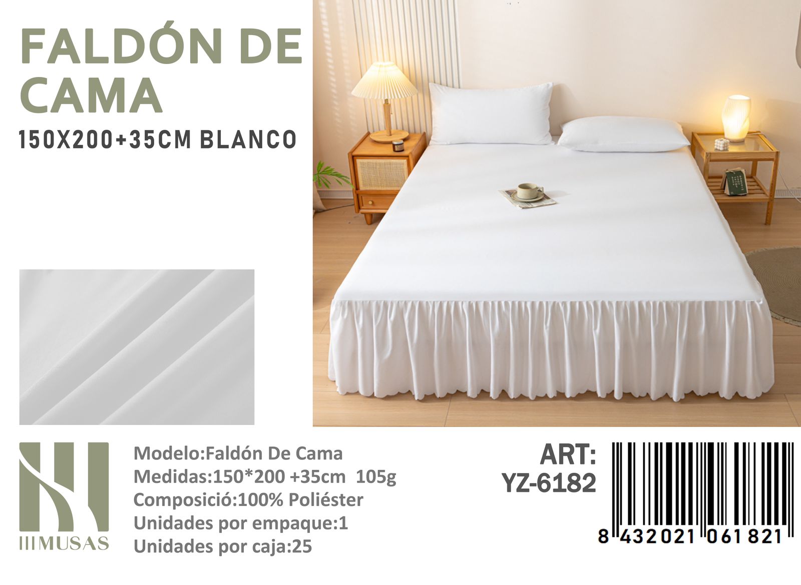 FALDÓN CAMA ANGELES DEL HOGAR 2 PLAZAS - 1