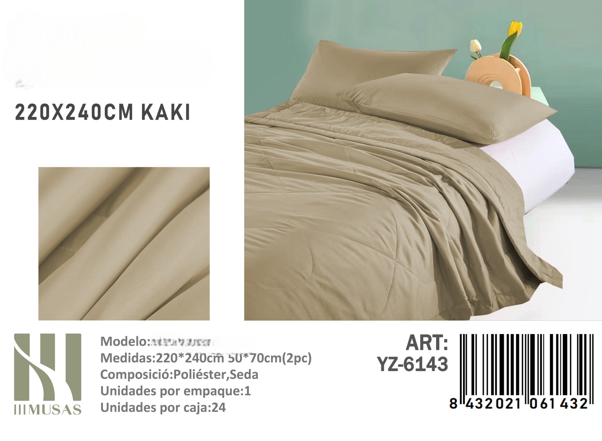 PLUMON UNICOLOR DE 2P MEDIDAS 220X240 CM - 1