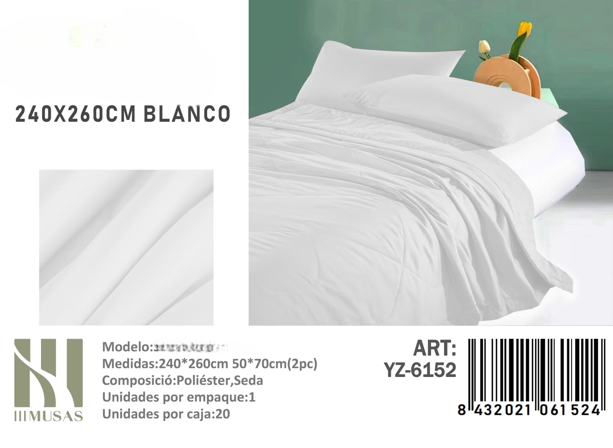 PLUMON UNICOLOR KING MEDIDAS 240X260CM - 1