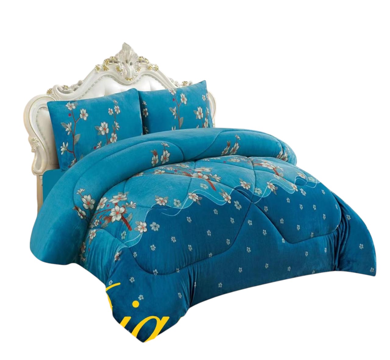 COBERTOR DE INVIERNO PLUSH CON DISEÑO 1.5 180X230 - 1