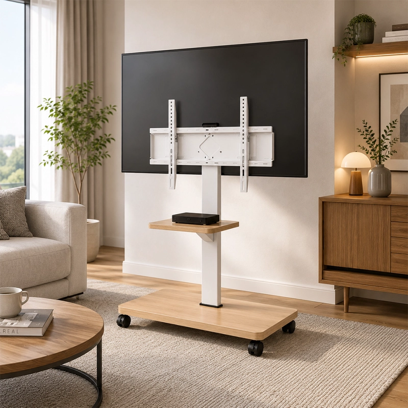 SOPORTE TV MOVIL CON RUEDAS 32 A 70 BASE PEDESTAL - 2