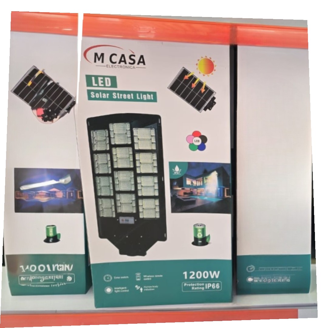 LÁMPARA FAROLA LUZ SOLAR 1200W PROTECCION IP66 - 1