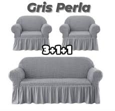 CUBRESILLONES FUNDAS PARA SOFA TURCOS JUEGO COMPLETO 3+1+1 - 1