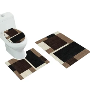 SET ALFOMBRAS DE BANO CON DISENOS 3 PIEZAS - 1