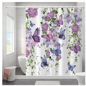 CORTINA DE BANO IMPERMEABLE CON DISENOS MEDIDAS 180×180 CM - 1