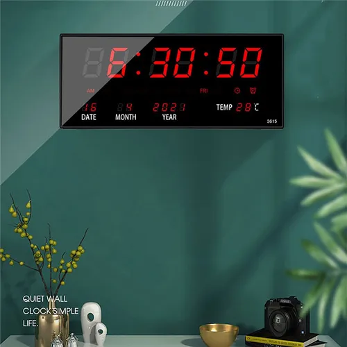 RELOJ DE PARED DIGITAL DECORATIVO LED PANTALLA GRANDE - 1