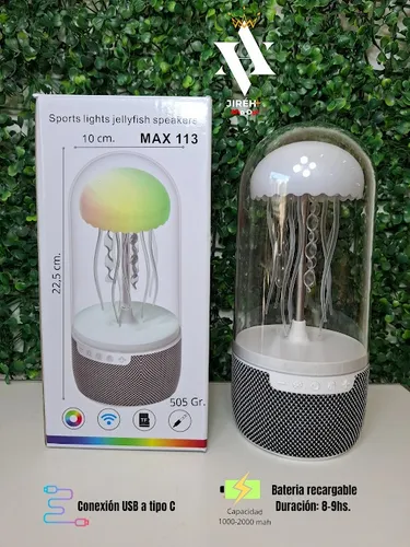 ALTAVOZ BLUETOOTH MEDUSA FLOTANTE LAMPARA BLANCO - 2