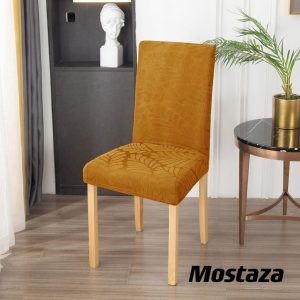 PACK DE 6 FUNDAS CUBRE SILLAS DISEÑO HOJAS - 1