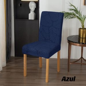 PACK DE 6 FUNDAS CUBRE SILLAS DISEÑO HOJAS - 1