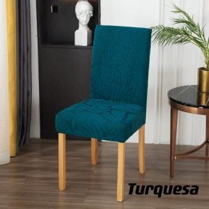 PACK DE 6 FUNDAS CUBRE SILLAS DISEÑO HOJAS - 1